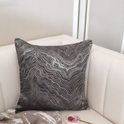 Nordic Velvet Blue Cushion Cover for Home and Garden