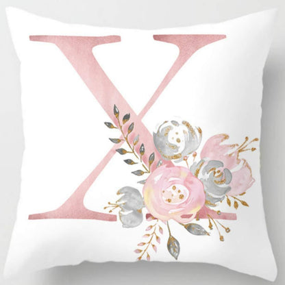 26 Letters Printed Pillowcase