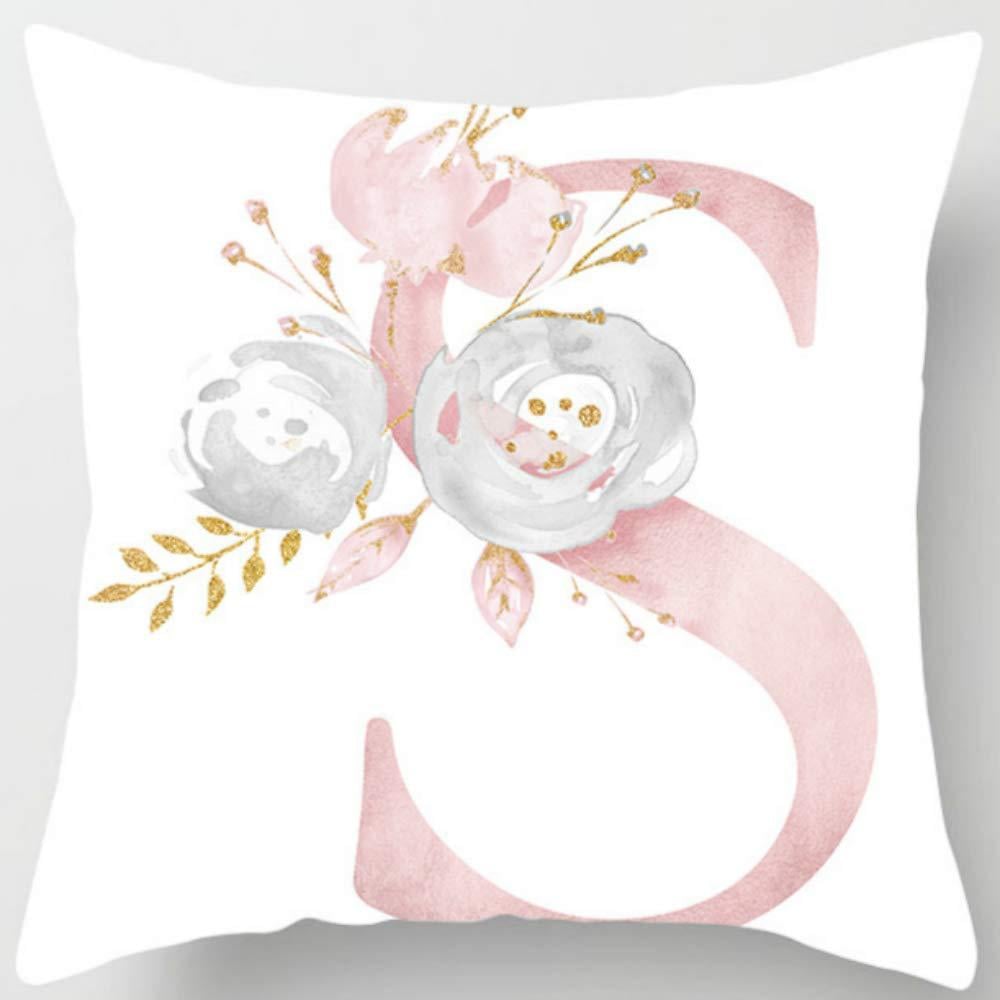 26 Letters Printed Pillowcase