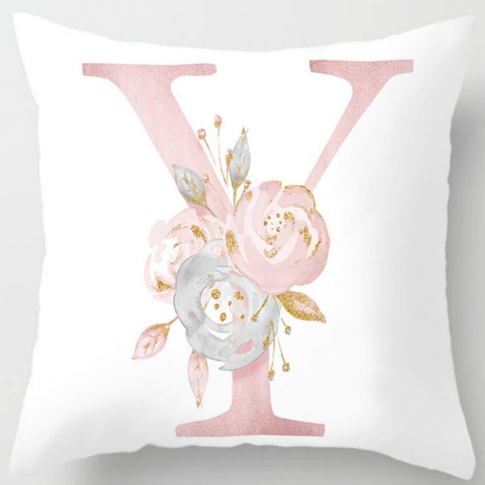 26 Letters Printed Pillowcase