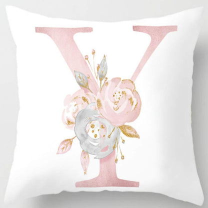 26 Letters Printed Pillowcase
