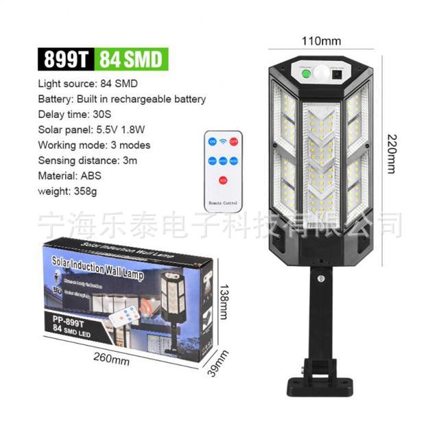 Outdoor Solar Wall Light with Remote and Motion Sensor