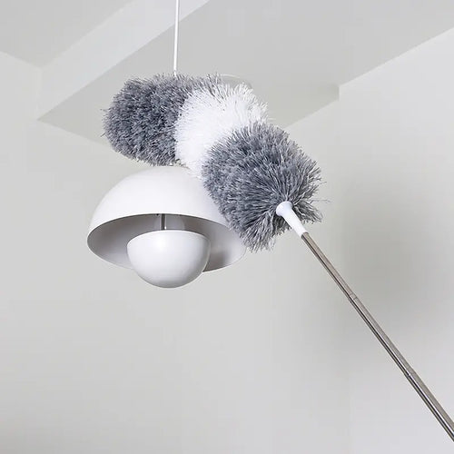 Retractable Portable Brush for Dust Removal (Gray/White)