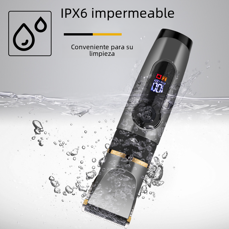Electric Hair Clipper with Ceramic Blade and LCD Display
