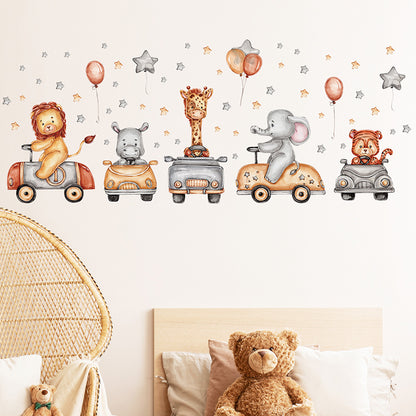 Nordic Cartoon Animal Wall Stickers for Kids' Rooms