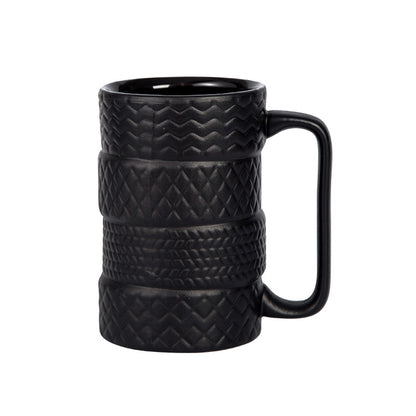 Large Capacity Tire-Shaped Ceramic Novelty Mug