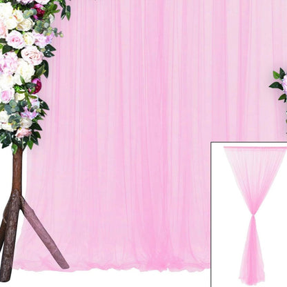 Translucent Tulle Wedding Arch Backdrop Decoration