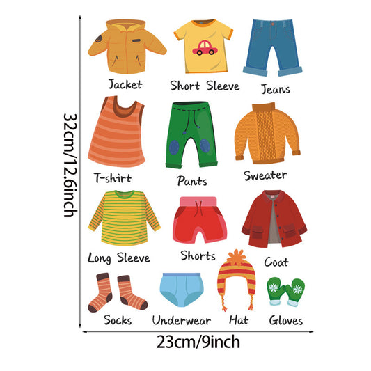 Children's Clothing Logo Stickers for Room Decor