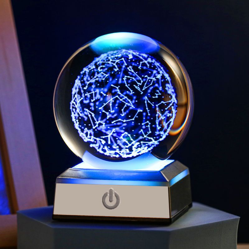 Creative Crystal Galaxy Figurine Light-Up Ball Decor