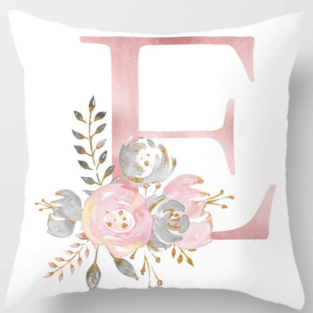 26 Letters Printed Pillowcase