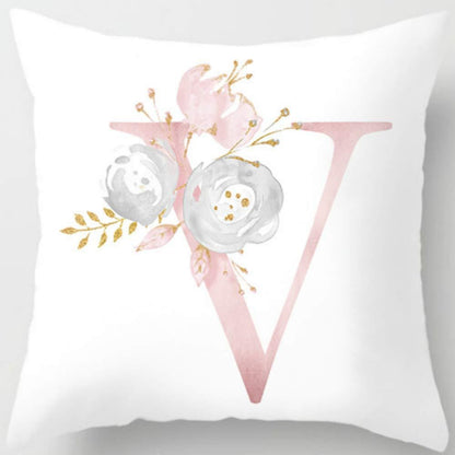 26 Letters Printed Pillowcase