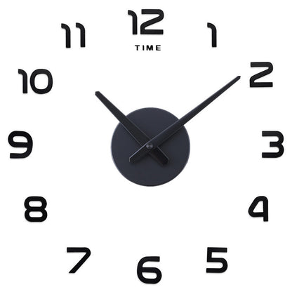 Creative Large DIY Acrylic Mirror Wall Clock (Nordic Style)