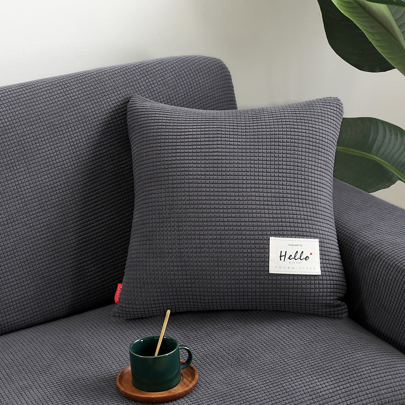 Corn Velvet Solid Color Sofa Pillow Cover Set