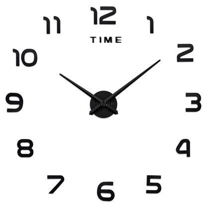 Creative Large DIY Acrylic Mirror Wall Clock (Nordic Style)