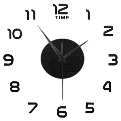 Creative Large DIY Acrylic Mirror Wall Clock (Nordic Style)