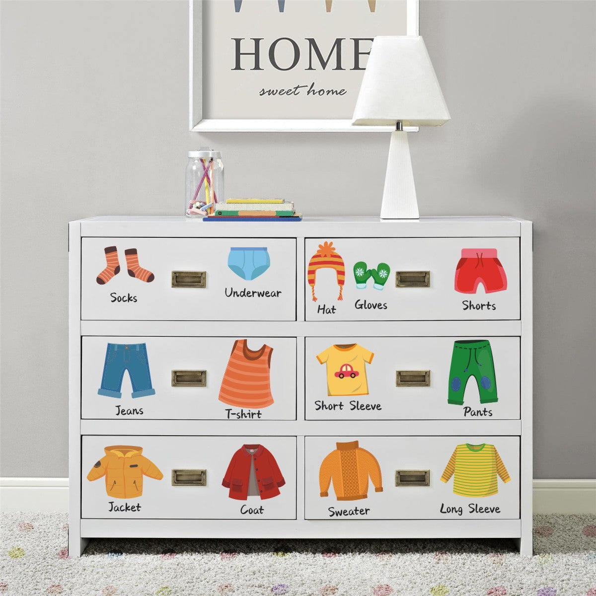 Children's Clothing Logo Stickers for Room Decor