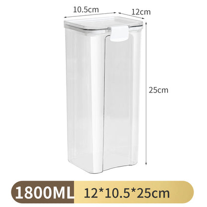 Transparent Food-Grade Storage Jars for Kitchen Use