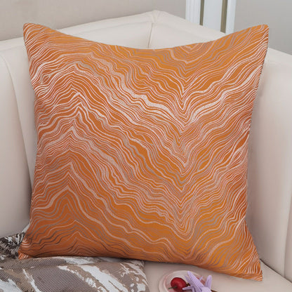 Nordic Velvet Blue Cushion Cover for Home and Garden