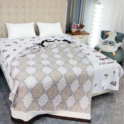 Thick Six-Layer Cotton Towel Blanket for Summer