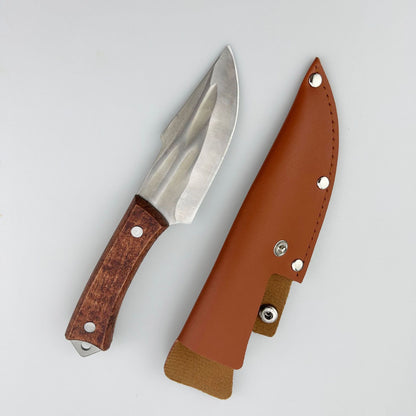 Portable Stainless Steel Meat Knife for Outdoor Use