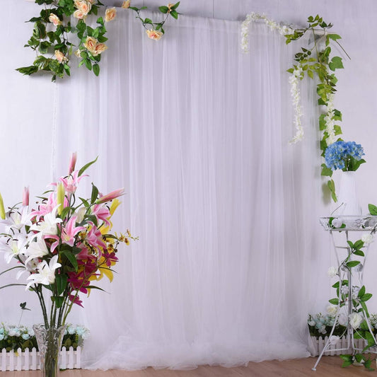 Translucent Tulle Wedding Arch Backdrop Decoration