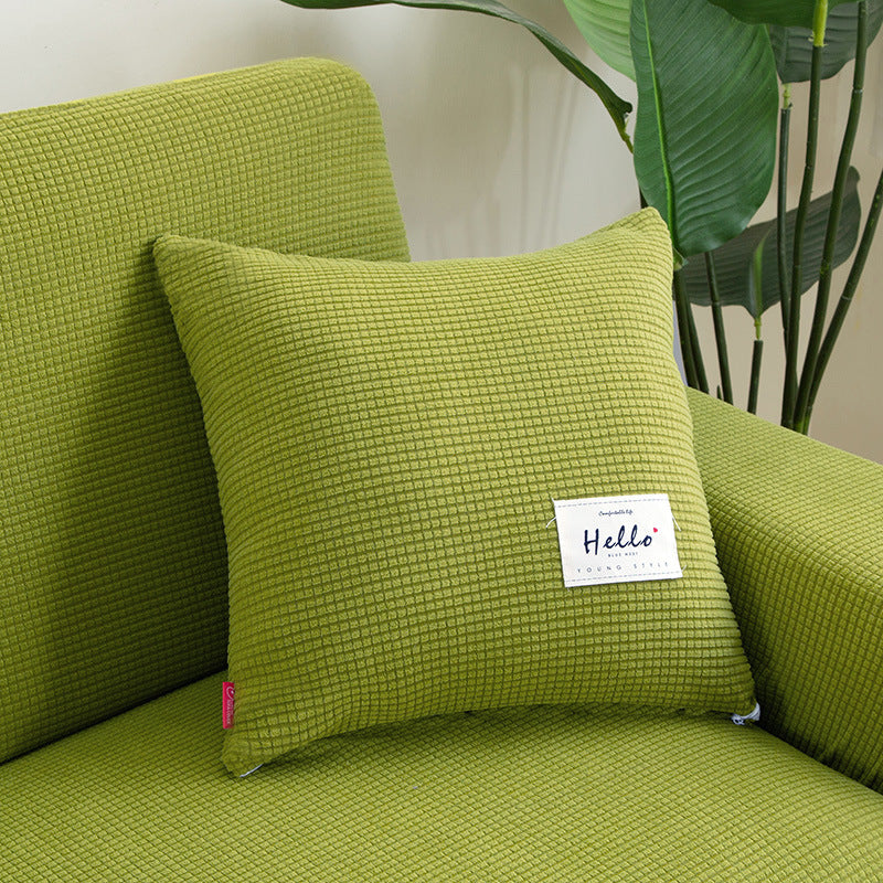 Corn Velvet Solid Color Sofa Pillow Cover Set