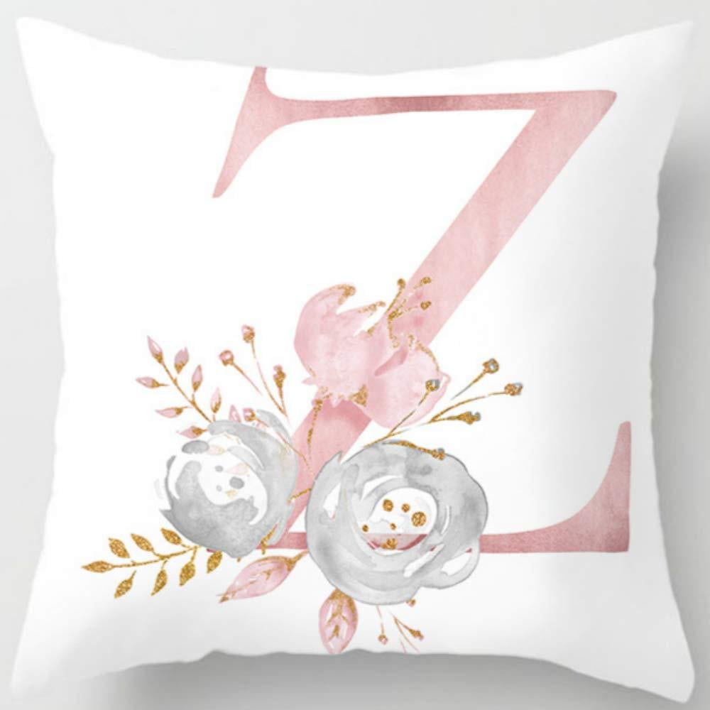 26 Letters Printed Pillowcase