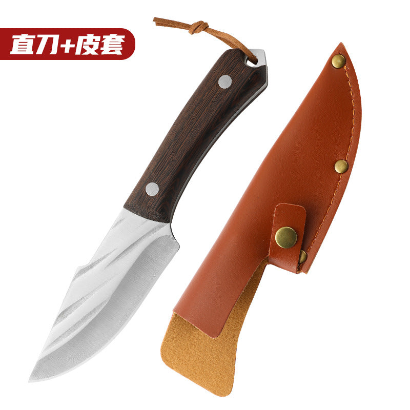 Portable Stainless Steel Meat Knife for Outdoor Use