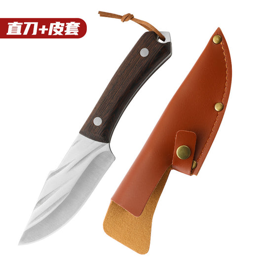 Portable Stainless Steel Meat Knife for Outdoor Use