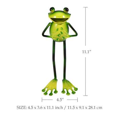 Creative Iron Frog Sculpture for Home and Garden Decor