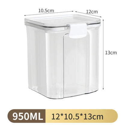 Transparent Food-Grade Storage Jars for Kitchen Use