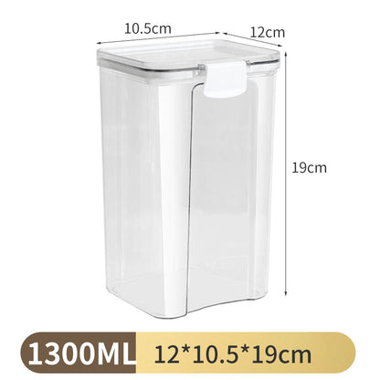 Transparent Food-Grade Storage Jars for Kitchen Use