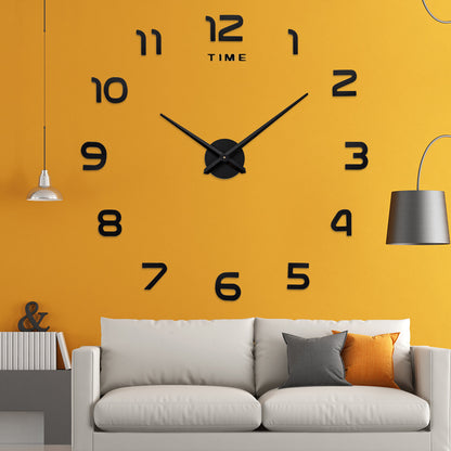 Creative Large DIY Acrylic Mirror Wall Clock (Nordic Style)