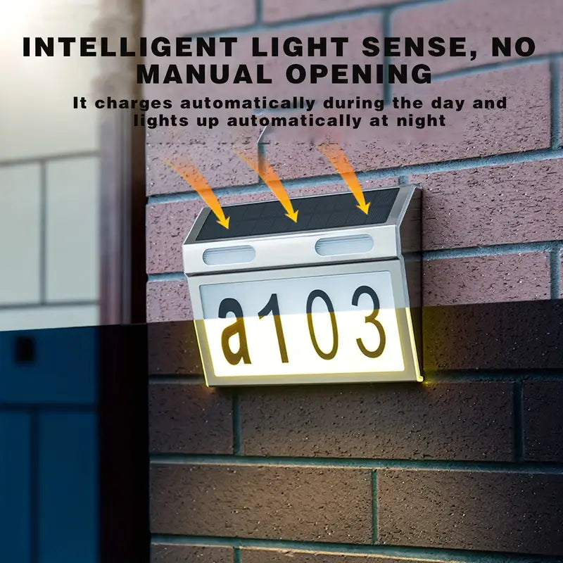 Solar Door Sign Lights for Home and Garden, Waterproof