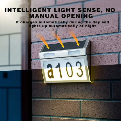 Solar Door Sign Lights for Home and Garden, Waterproof
