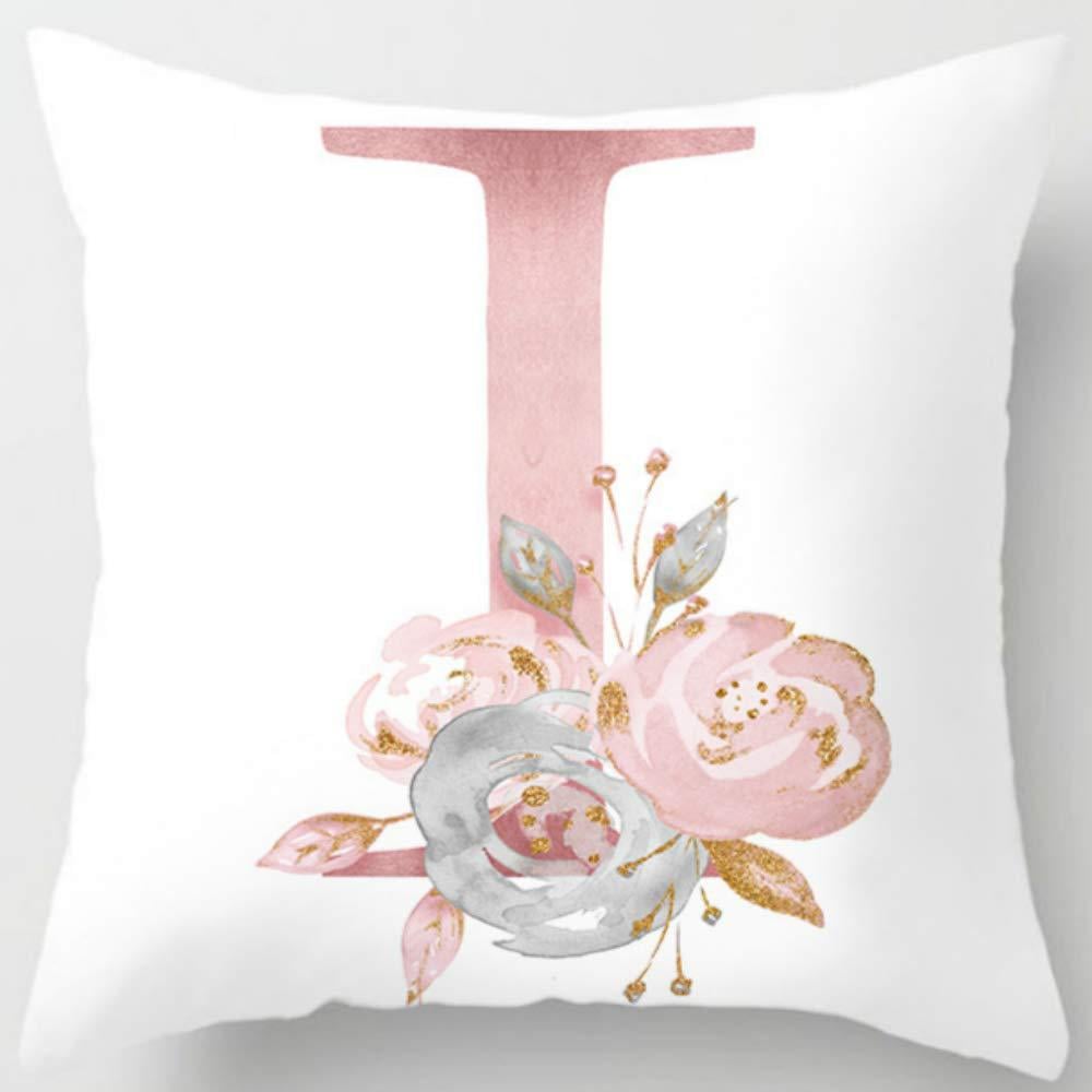 26 Letters Printed Pillowcase